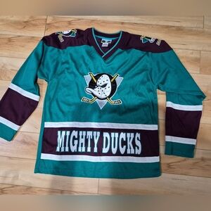 Vintage Anaheim Mighty Duck kids size large (12-14 years old, I think) jersey